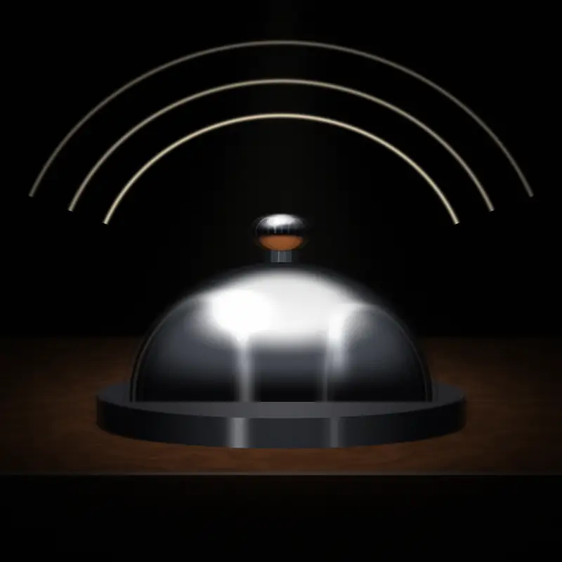 The chrome bell mid-ring with sound waves
